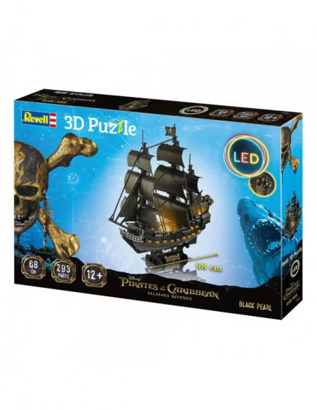 Piratas del Caribe: La venganza de Salazar Puzzle 3D Black Pearl LED Edition