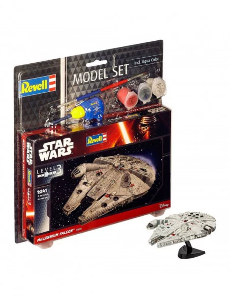 Star Wars Maqueta 1/241 Model Set Millennium Falcon 10 cm