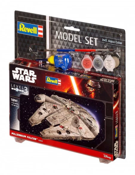 Star Wars Maqueta 1/241 Model Set Millennium Falcon 10 cm