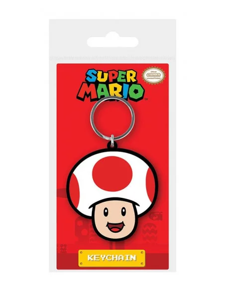 Super Mario Llavero caucho Toad 6 cm