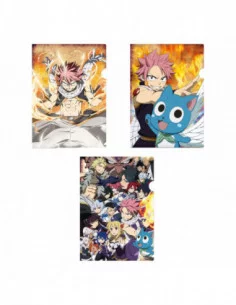 Fairy Tail Set de 3 Fundas transparentes 02