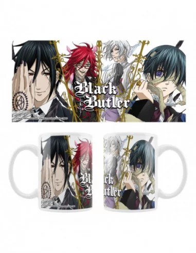 Black Butler Taza Cerámica Sebastian, Grell, Ash, Ciel