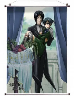 Kuroshitsuji Póster Tela Sebastian & Ciel 60 x 90 cm