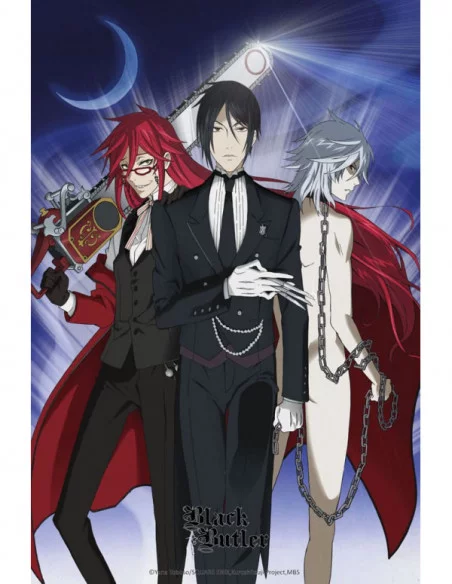 Kuroshitsuji Póster Tela Sebastian, Grell & Pluto 60 x 90 cm