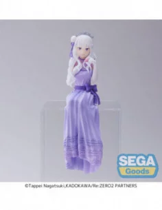 Re:Zero - Starting Life in Another World: Lost in Memories Estatua PVC PM Perching Emilia (Dressed-Up Party) 14 cm