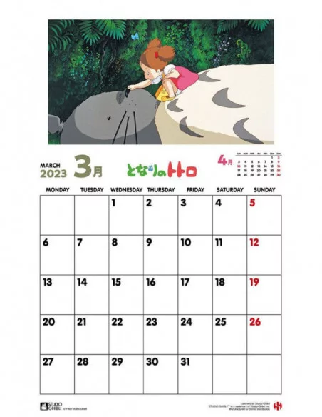 Mon Voisin Totoro Calendario 2023 *INGLÉS* Mon Voisin Totoro Calendario 2023 *INGLÉS*