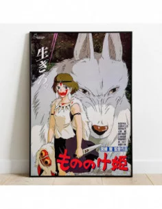 La Princesa Mononoke Póster de madera Characters 35 x 50 cm