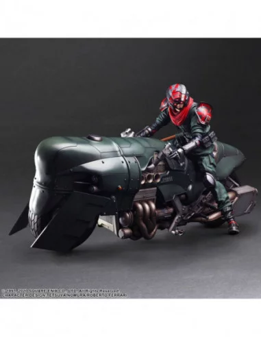 Final Fantasy VII Remake Play Arts Kai Figura & Vehículo Shinra Elite Security Officer & Bike