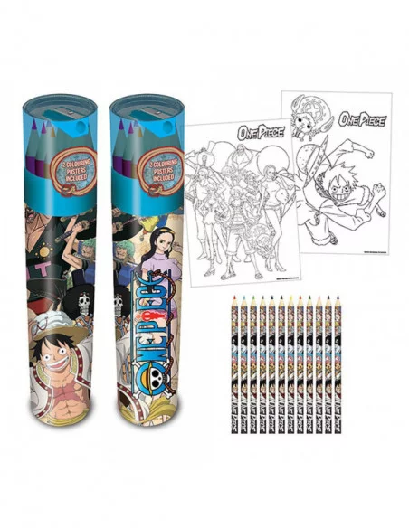 One Piece Pack de 15 Lápizes de colores Whole Cake Island