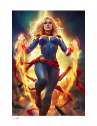 Marvel Litografia Captain Marvel 46 x 61 cm - sin marco