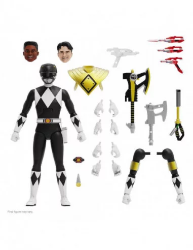 Mighty Morphin Power Rangers Galácticos Figura Ultimates Black Ranger 18 cm