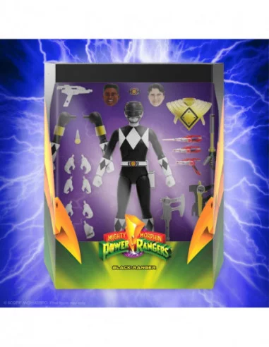 Mighty Morphin Power Rangers Galácticos Figura Ultimates Black Ranger 18 cm