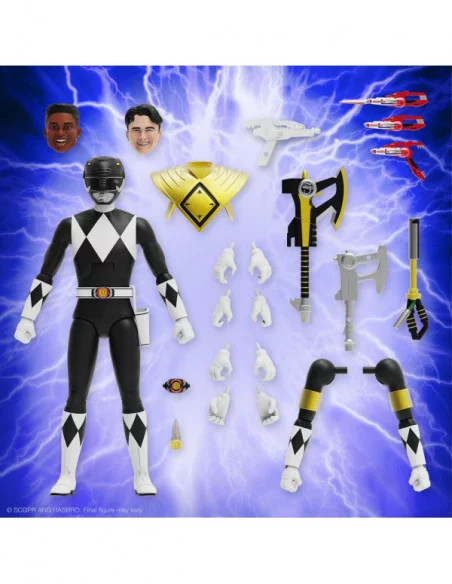 Mighty Morphin Power Rangers Galácticos Figura Ultimates Black Ranger 18 cm