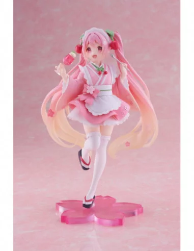 Hatsune Miku Estatua PVC Newley Written Sakura Miku Japanese Cafe Ver. 18 cm