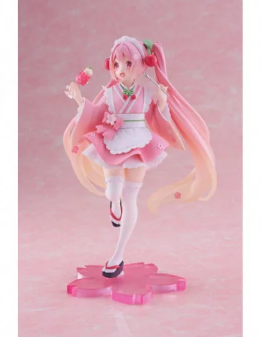 Hatsune Miku Estatua PVC Newley Written Sakura Miku Japanese Cafe Ver. 18 cm
