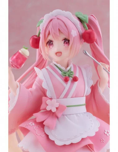 Hatsune Miku Estatua PVC Newley Written Sakura Miku Japanese Cafe Ver. 18 cm