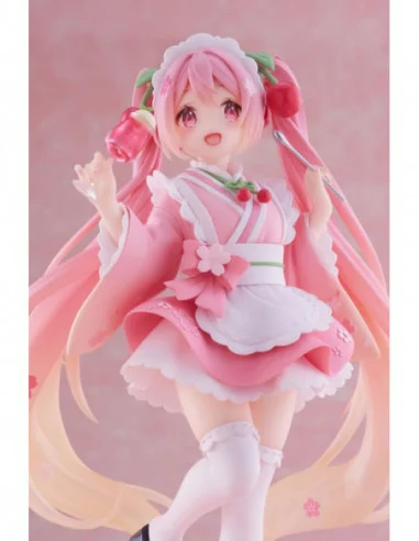 Hatsune Miku Estatua PVC Newley Written Sakura Miku Japanese Cafe Ver. 18 cm