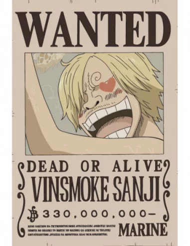 One Piece Lámpara de pared LED Wanted Sanji 30 cm