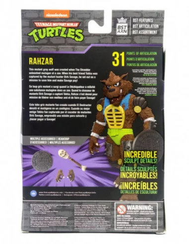 Tortugas Ninja Figura BST AXN Rahzar 13 cm