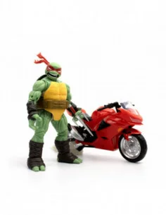Tortugas Ninja Figura con Vehículo BST AXN Raphael con Moto (IDW Comics) 13 cm 2