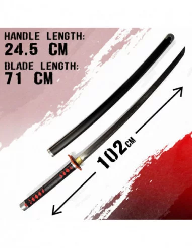 Demon Slayer Kimetsu No Yaiba Réplica 1/1 Espada Tanjiro Kamado V2 Fire Breath 74 cm