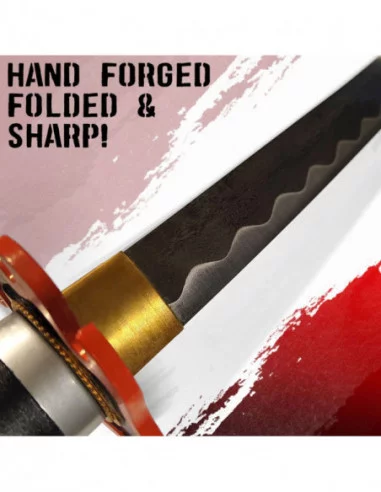 Demon Slayer Kimetsu No Yaiba Réplica 1/1 Espada Tanjiro Kamado V2 Fire Breath 74 cm