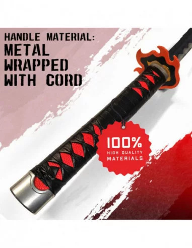 Demon Slayer Kimetsu No Yaiba Réplica 1/1 Espada Tanjiro Kamado V2 Fire Breath 74 cm