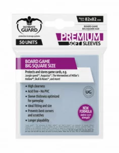 Ultimate Guard Premium Soft Sleeves Fundas de Cartas del Juego de Mesa Cuadrado Grande (50)