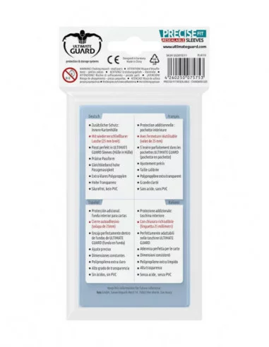 Ultimate Guard Precise-Fit Sleeves Fundas con cierre reutilizable Tamaño Estándar Transparente (100)