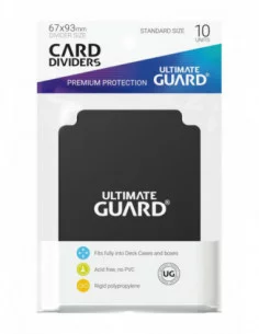 Ultimate Guard Card Dividers Tarjetas Separadoras para Cartas Tamaño Estándar Negro (10) 2