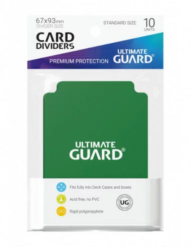 Ultimate Guard Card Dividers Tarjetas Separadoras para Cartas Tamaño Estándar Verde (10)