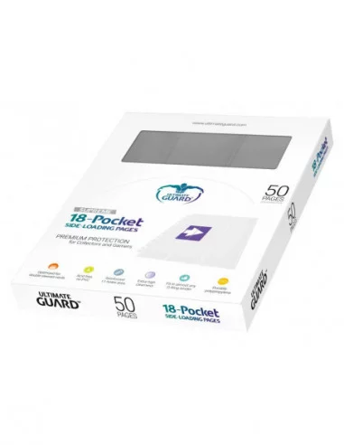Ultimate Guard 18-Pocket Pages Side-Loading Gris (50)