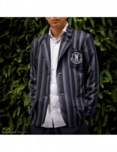 Wednesday Chaqueta Nevermore Academy black Striped Blazer talla L 2