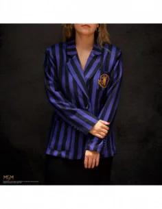 Wednesday Chaqueta Nevermore Academy Purple Striped Blazer talla L 2