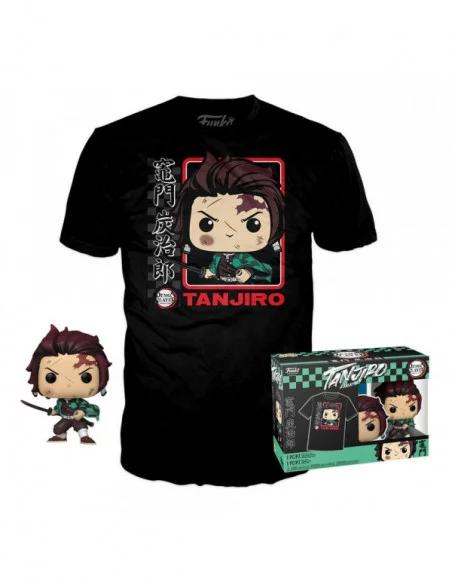 Demon Slayer POP! & Tee Set de Minifigura y Camiseta Tanjiro talla S