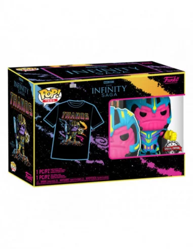 Marvel POP! & Tee Set de Minifigura y Camiseta Thanos (BKLT) talla M