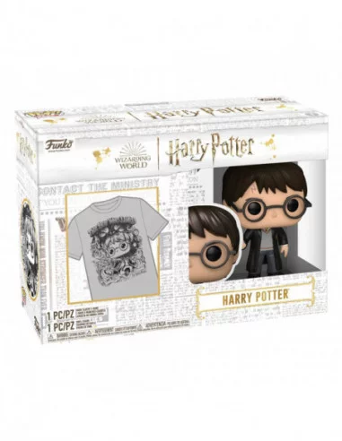 Harry Potter POP! & Tee Set de Minifigura y Camiseta Harry Potter (FL) talla XL