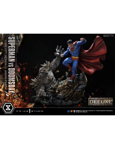 DC Comics Estatua 1/3 Superman Vs. Doomsday by Jason Fabok Deluxe Bonus Version 95 cm