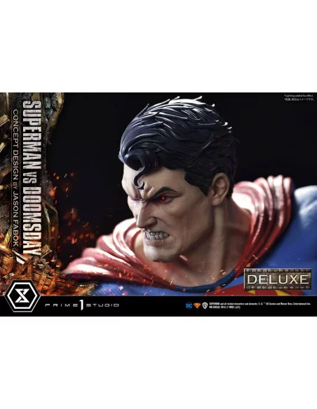 DC Comics Estatua 1/3 Superman Vs. Doomsday by Jason Fabok Deluxe Bonus Version 95 cm