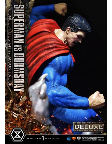 DC Comics Estatua 1/3 Superman Vs. Doomsday by Jason Fabok Deluxe Bonus Version 95 cm