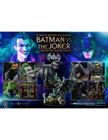 DC Comics Estatua 1/3 Batman vs. The Joker by Jason Fabok Deluxe Bonus Version 85 cm