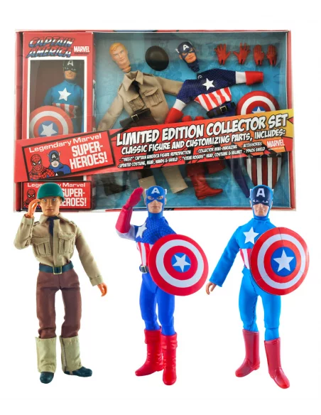es::Marvel Retro Figura Retro Captain America Limited Edition Collector Set 20 cm