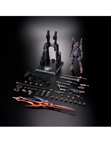 es::Evangelion Figura EVA-01 Test Type With The Spear of Gaius Metal Build 22cm 30th Anniversary