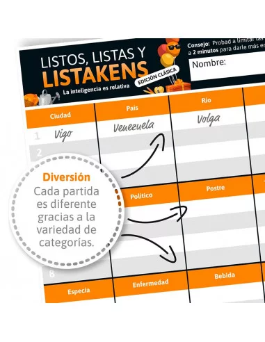 es::Listos, listas y Listakens. Edición clásica