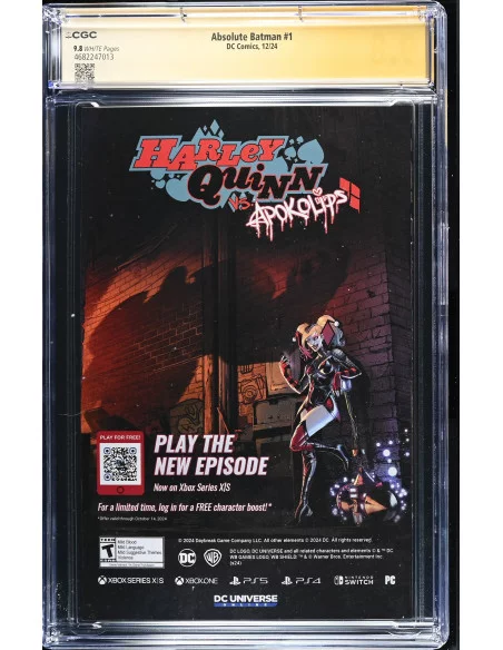 Absolute Batman 1 CGC SS 9.8 Snyder & Dragotta