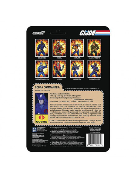 es::G.I. Joe Figura ReAction Cobra Commander 10 cm 