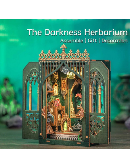 es::Cutebee Book Nook The Darkness Herbarium 98 piezas. Kit de montaje es::Cutebee Book Nook The Darkness Herbarium 98 piezas. Kit de montaje