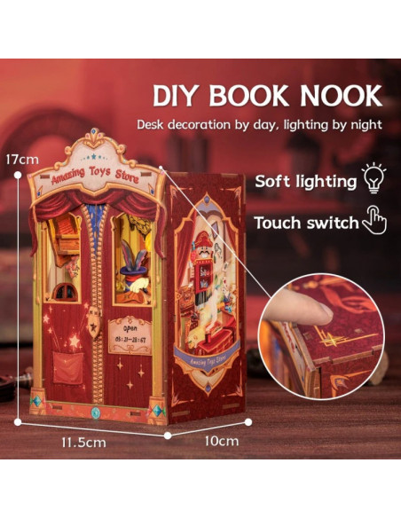 es::Cutebee Book Nook Amazing Toy Store. Kit de montaje es::Cutebee Book Nook Amazing Toy Store. Kit de montaje