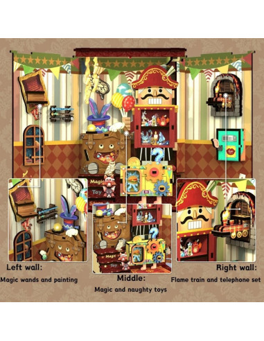 es::Cutebee Book Nook Amazing Toy Store. Kit de montaje
