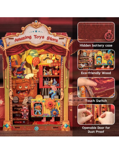 es::Cutebee Book Nook Amazing Toy Store. Kit de montaje